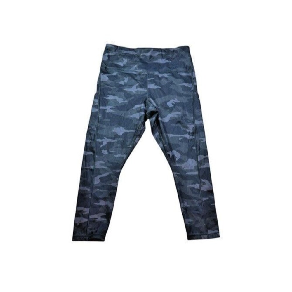 Athleta Camo Leggings Ultimate 7/8 Tight Womens Size 1X Plus Gray Black Workout